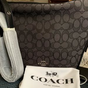 Coach Women's Signature Crossbody Handbag - Smoke